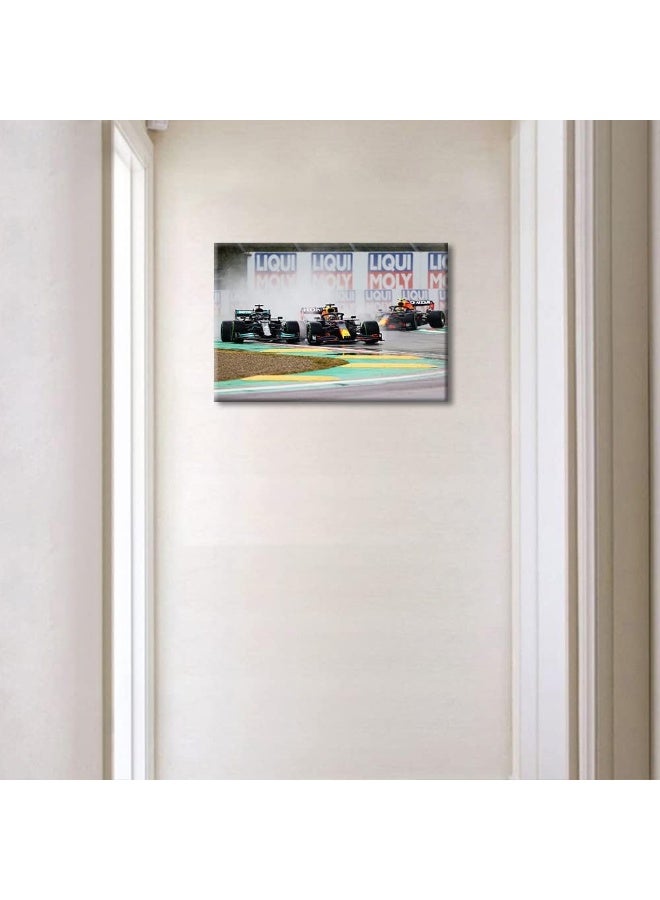 F1 Racing Car Canvas Art Wall Decor