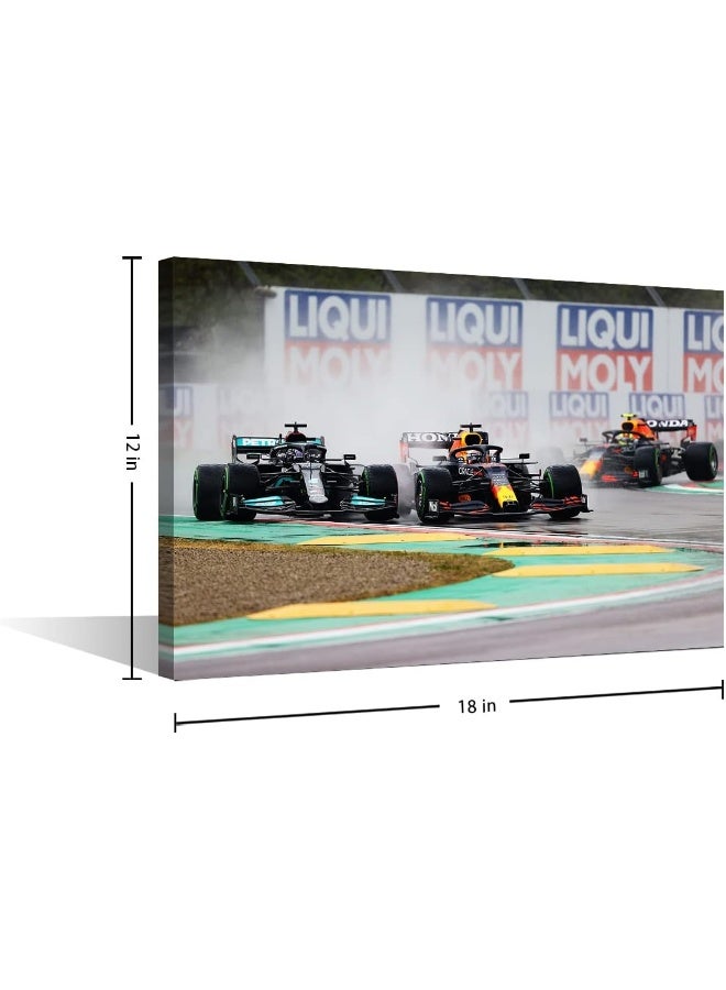 F1 Racing Car Canvas Art Wall Decor