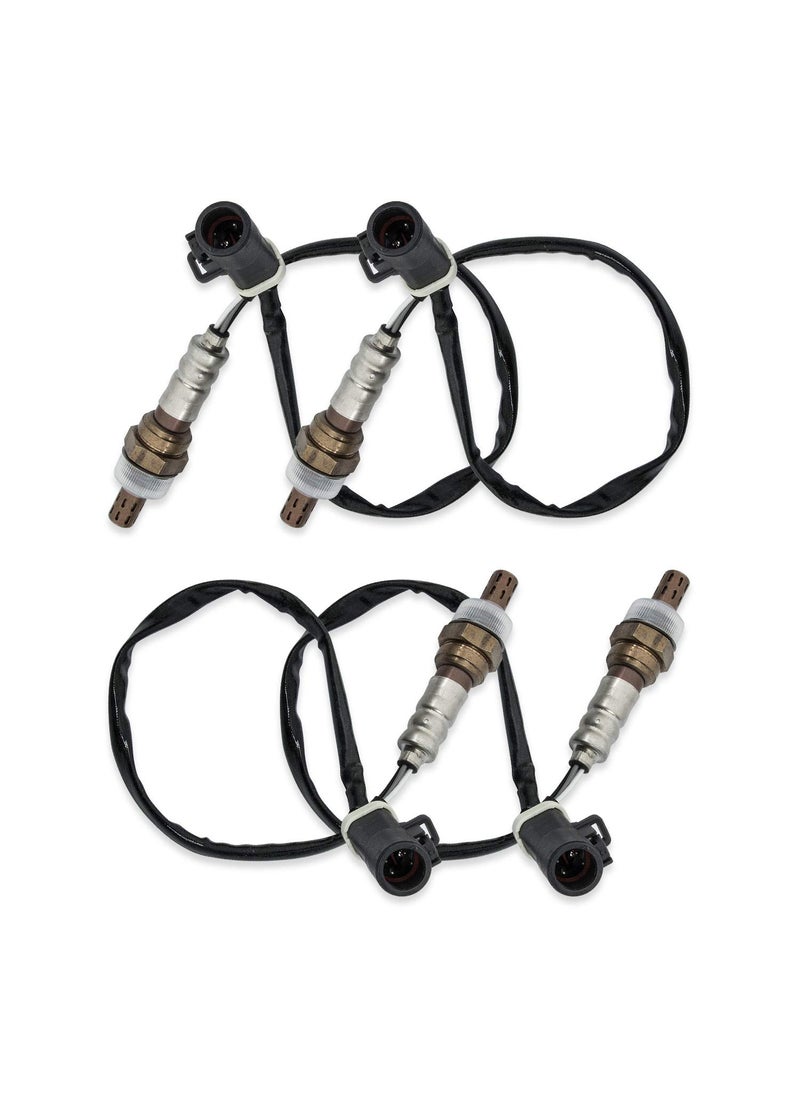 RANSOTO O2 Oxygen Sensor 15717 Downstream Upstream Compatible with 1990-2014 Ford F150 F250 F350 Ranger Escape Explorer Lincoln Mazda Mercury Replaces 15716 15718 Set of 4  - Image 1