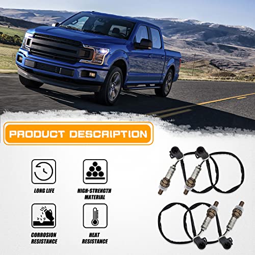 RANSOTO حساس أكسجين O2 15717 متوافق مع 1990-2014 فورد F150 F250 F350 رينجر إيسكايب إكسبلورر لينكولن مازدا ميركوري يستبدل 15716 15718 مجموعة من 4 - Image 2