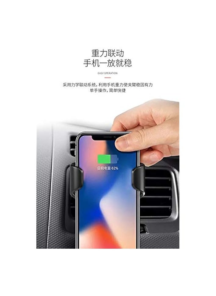 Wireless Charger with Gravity Car Mount Holder