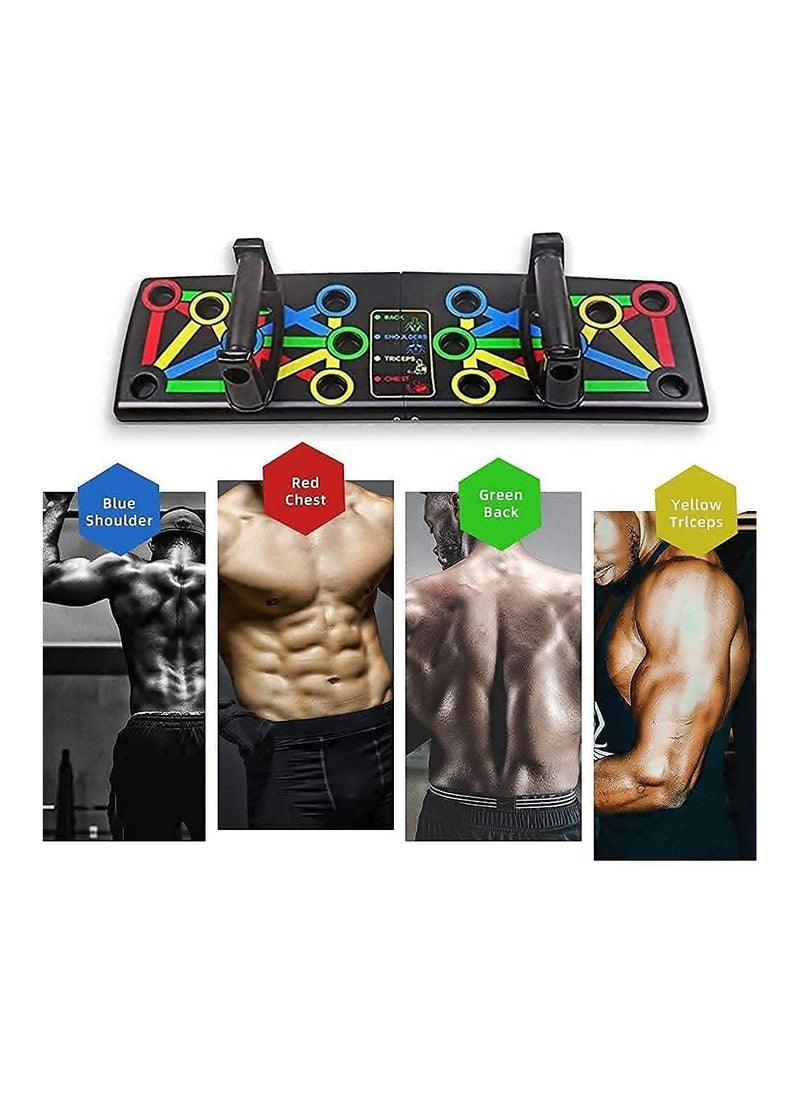 Arabest - Fitness Portable Push Up Board System, 14 in 1 Body Building Exercise Tools Workout Push Up Stands, Push Up Workout Board Training System for Men Women (Black) - Image 1