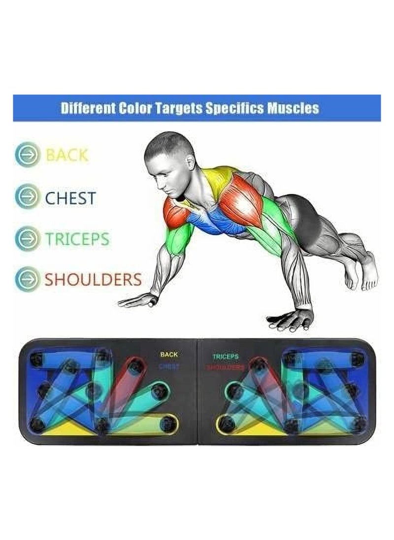 Arabest - Fitness Portable Push Up Board System, 14 in 1 Body Building Exercise Tools Workout Push Up Stands, Push Up Workout Board Training System for Men Women (Black) - Image 1
