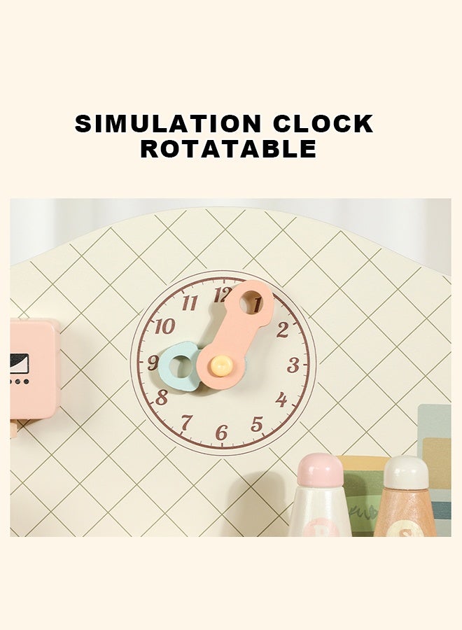 JSAITOYS Multifunctional Kitchen Toy Pretend Toy Pink Refrigerator Early Education Household Kitchen Food Toys - Image 5