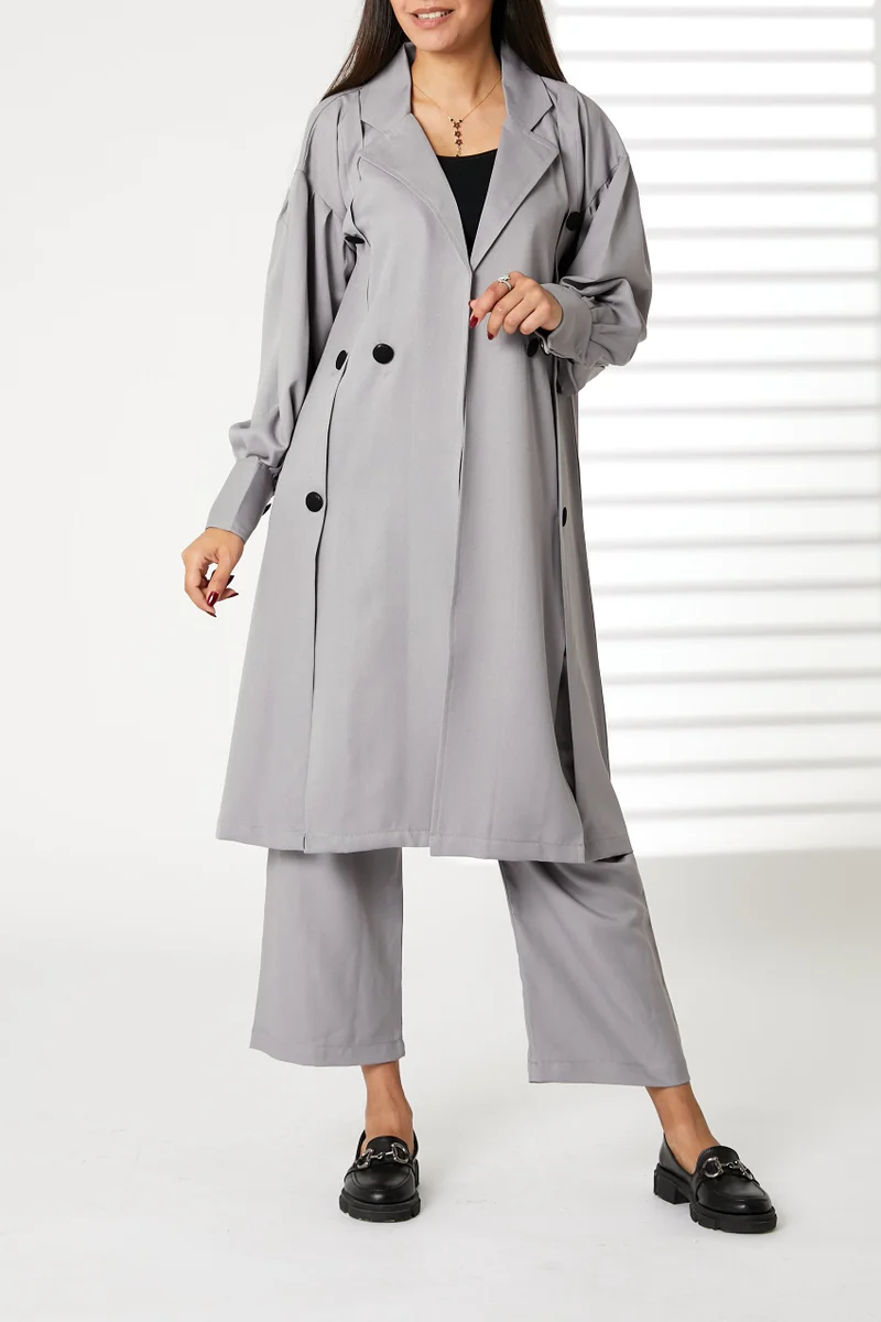 Moistreet Barbie Crepe Trench Coat Set