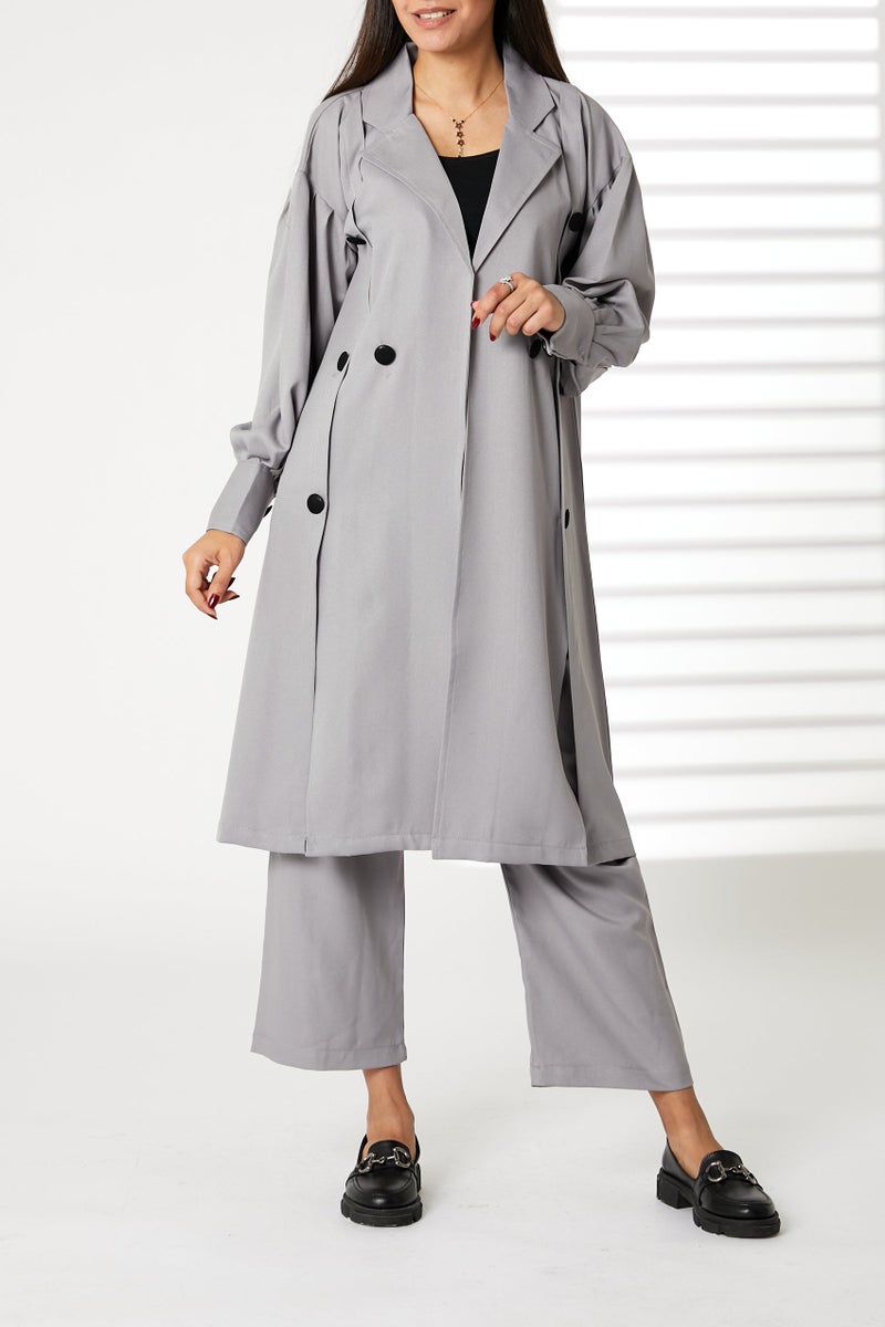 Moistreet Barbie Crepe Trench Coat Set - Image 2