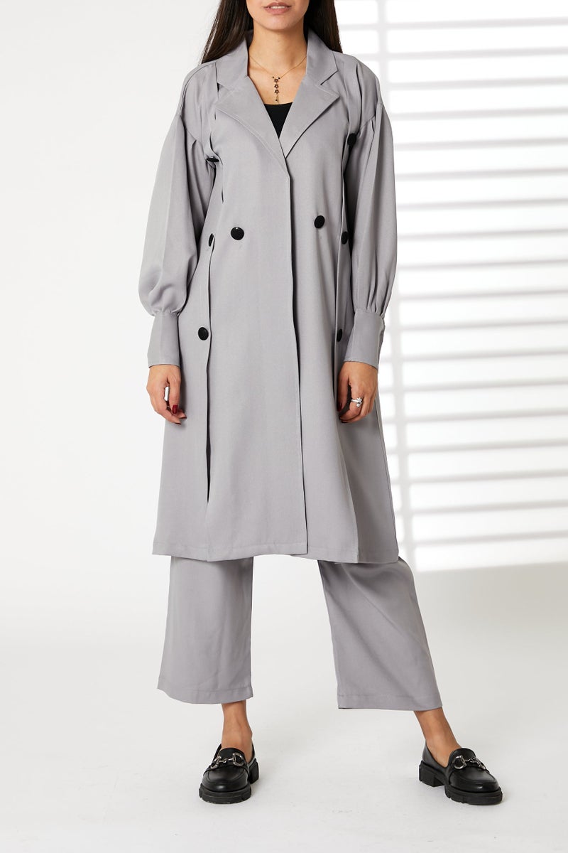 Moistreet Barbie Crepe Trench Coat Set - Image 5