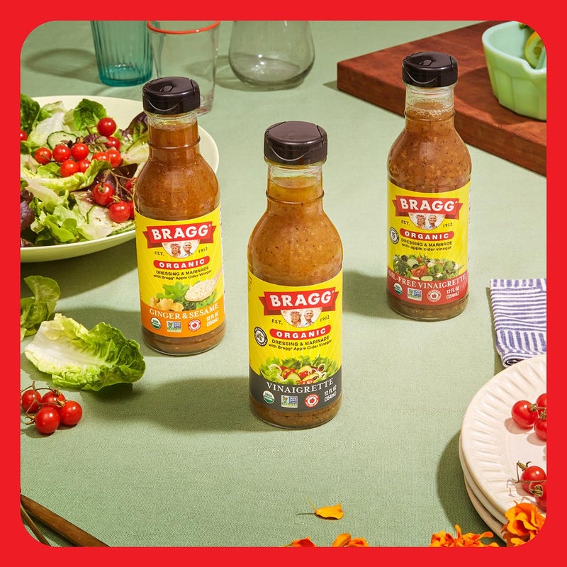 Bragg Organic Vinaigrette Salad Dressing and Marinade - 12 fl oz - Gluten-Free Dressing with Bragg Apple Cider Vinegar - Image 5