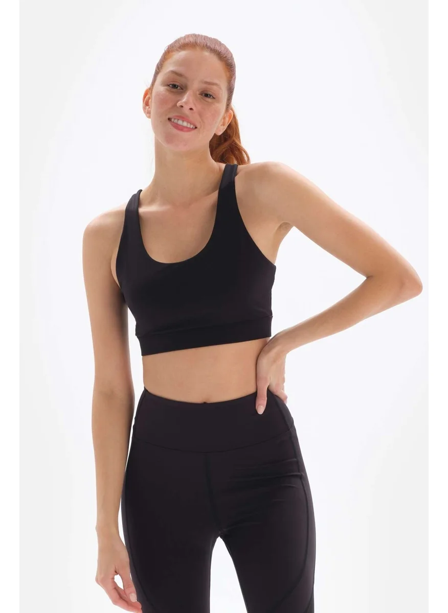 dagi Black Women's Cross Back Strap Sports Bra Pa