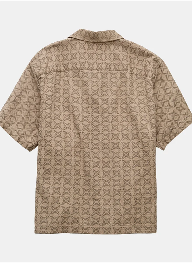 American Eagle AE Poolside Printed Button-Up Shirt
