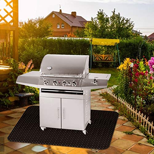 Fasmov 48 x 36 inches Grill Mat Grill and Garage Protective Mat, Protects Decks and Patios from Grease Splashes, PVC Flame Retardant Material - Image 5