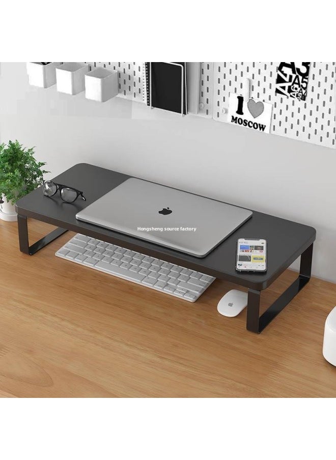 Desktop Computer Elevated Desk Storage Rack Monitor Screen Raised Base Dormitory Desk Storage Rack-Color:White Frame + White Standard Model [50*25*8] Rounded Corners  - Image 2
