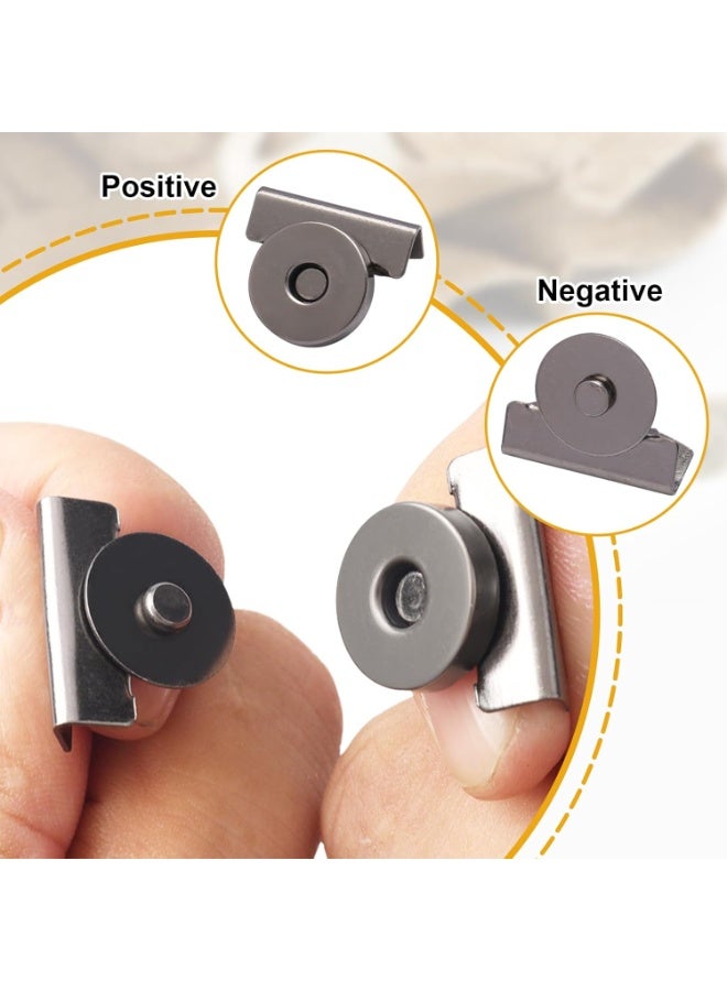 12 Pairs Magnetic Snaps for Purses and Totes,No-Sew Metal Snap Buttons Closures for Bags,Clothing,DIY Crafts - Image 2