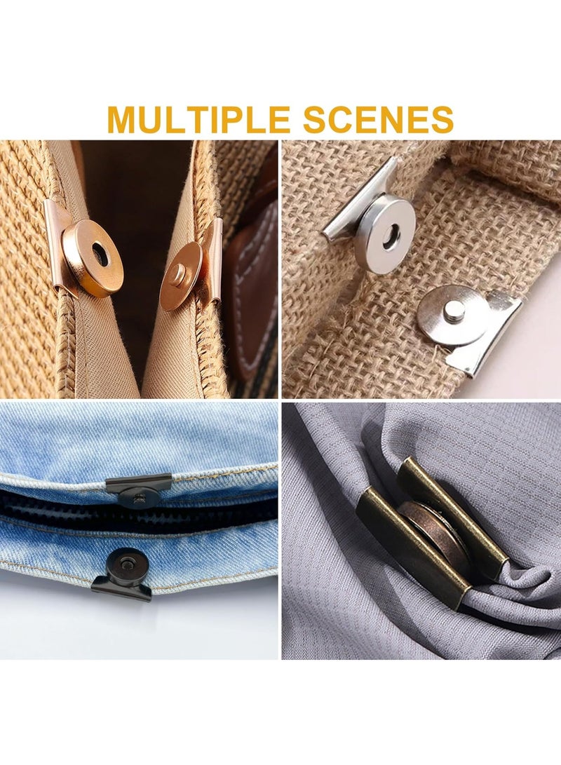 12 Pairs Magnetic Snaps for Purses and Totes,No-Sew Metal Snap Buttons Closures for Bags,Clothing,DIY Crafts - Image 4