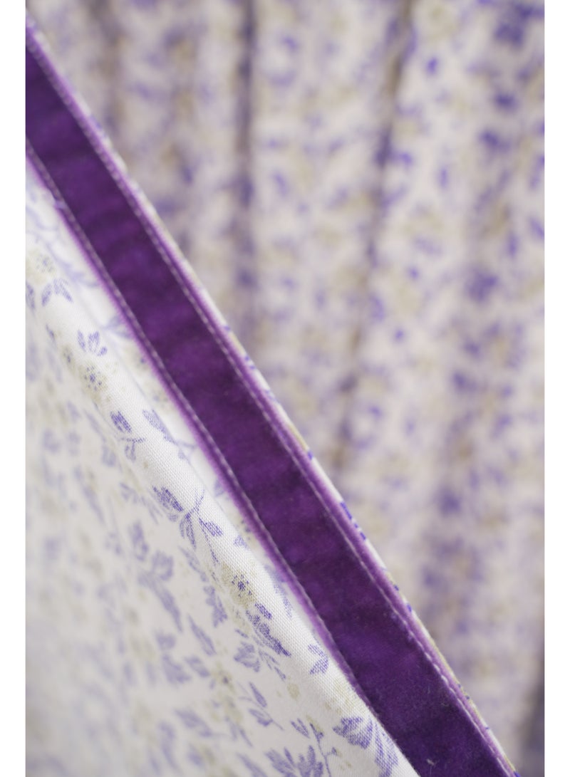 Siyally Printed Leaves Gowns - Purple - Image 5