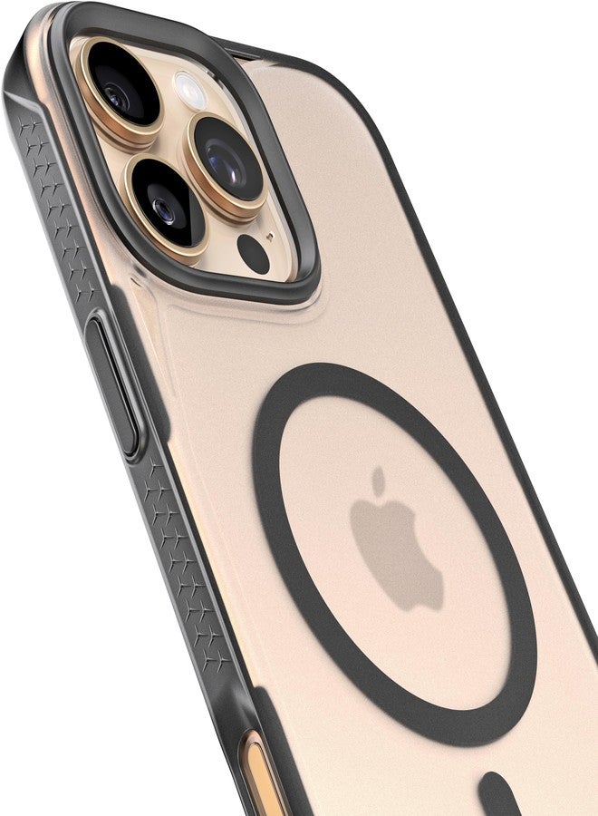 ريبل جراب REBEL الشفاف لهاتف iPhone 16 Pro Max [سلسلة Frosted الجيل السادس]، قوي ومتوافق مع MagSafe، جوانب مانعة للانزلاق، ملمس غير لامع شفاف، مصدات واقية مقاومة للصدمات، عدسة وأزرار معدنية، هاتف 6.9 بوصة 2024 - Image 5