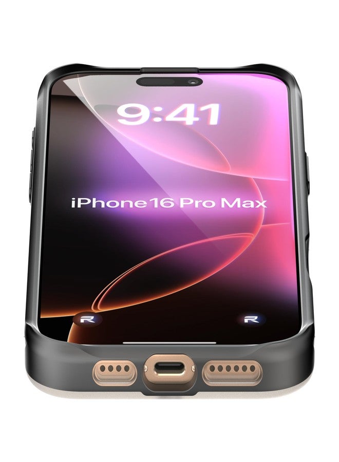 ريبل جراب REBEL الشفاف لهاتف iPhone 16 Pro Max [سلسلة Frosted الجيل السادس]، قوي ومتوافق مع MagSafe، جوانب مانعة للانزلاق، ملمس غير لامع شفاف، مصدات واقية مقاومة للصدمات، عدسة وأزرار معدنية، هاتف 6.9 بوصة 2024 - Image 3