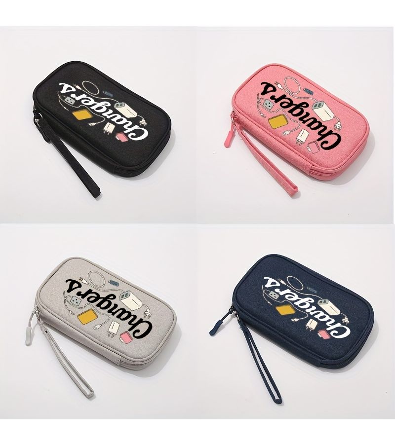 Navy Blue Compact Travel Organizer for Cables Chargers Smartphones USB Sticks - Image 4