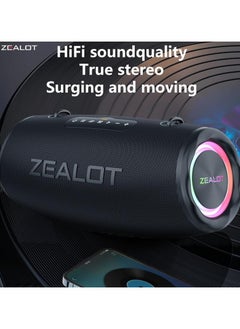 Zealot ZEALOT S87 Bluetooth Speaker, 80W Portable Speaker Loud with Deep Bass,IPX6 Waterproof Speaker with LED Light, PowerBank,Bluetooth 5.2, Outdoor Speaker,Large Bluetooth Speaker for Camping,Travel  - Image 4