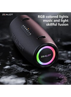 Zealot ZEALOT S87 Bluetooth Speaker, 80W Portable Speaker Loud with Deep Bass,IPX6 Waterproof Speaker with LED Light, PowerBank,Bluetooth 5.2, Outdoor Speaker,Large Bluetooth Speaker for Camping,Travel  - Image 5