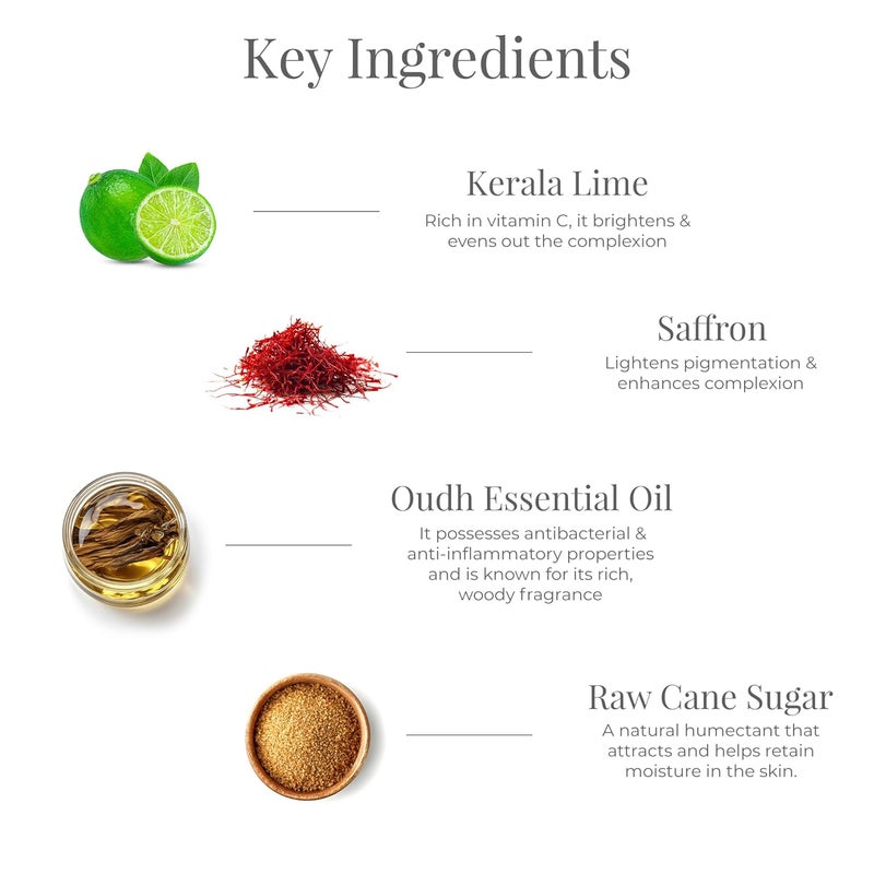 Forest Essentials صابون الغابات الأساسية بالليمون والزعفران والعطر اليدوي الأيورفيدي ينظف بلطف ويطرّي البشرة مع الزيوت الطبيعية وسكر القصب الخام - Image 4