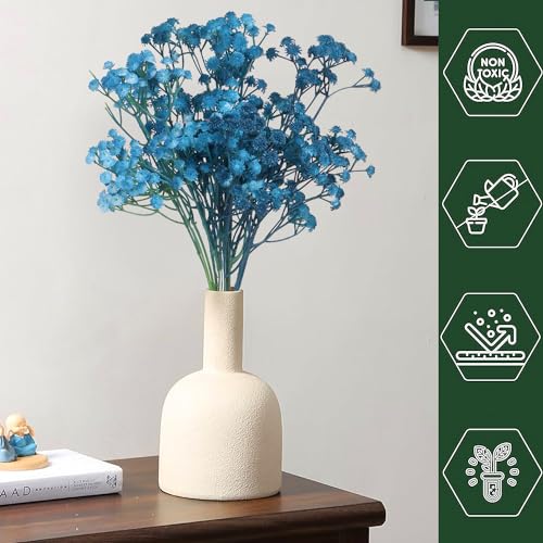 HOMEVERSE 05 Pcs Baby Breath | Gypsophila Artificial Fake Silk Plants | Wedding Party | Decoration Real Touch Flowers DIY Home Garden(Blue-05pcs) - Image 2