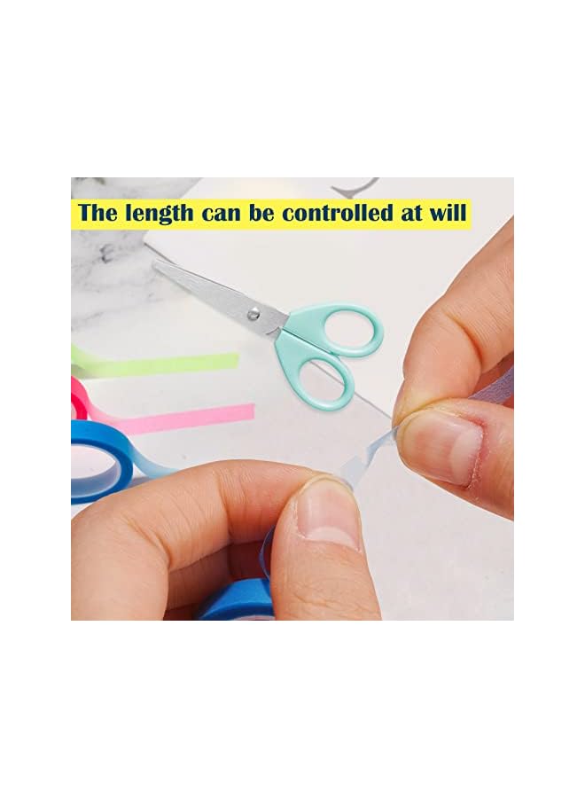 promass 10 Rolls Color Masking Tape for Kids Teachers, Self-adhesive Rainbow Art Tape for Painters - Image 4