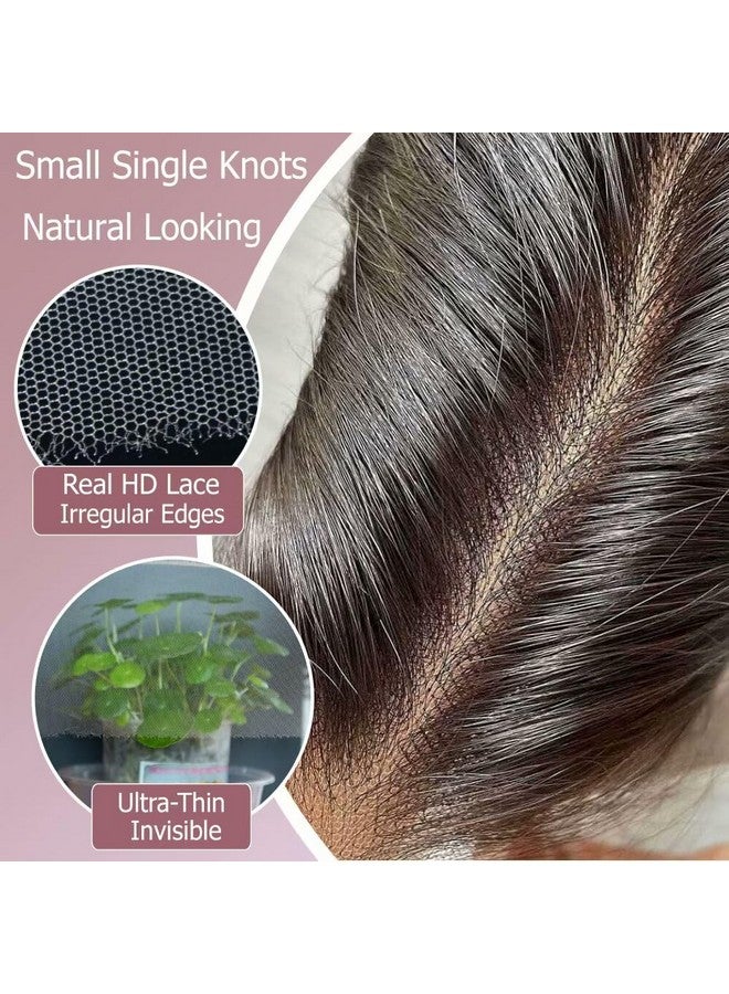 KRN 2X6 Hd Lace Closure 0.11Mm Ultrathin Invisible Real Hd Lace Closure With Long Deep Middle Part Brazilian Virgin Human Hair 2X6 Closure Preplucked With Baby Hair Natural Color 18 Inch - Image 5