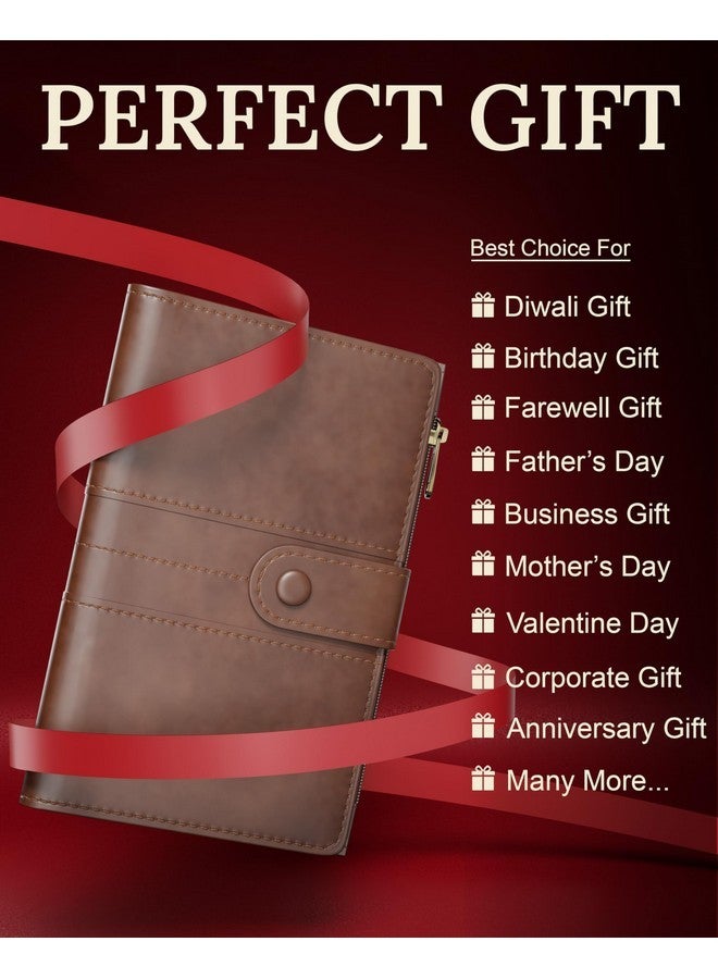 FEDUS Brown, Faux Leather Passport Holder for Men, Passport Holder for Women's Passport Cover Case Wallet, Boarding Pass Slots RFID Protected Travel Accessories Organiser - Image 4