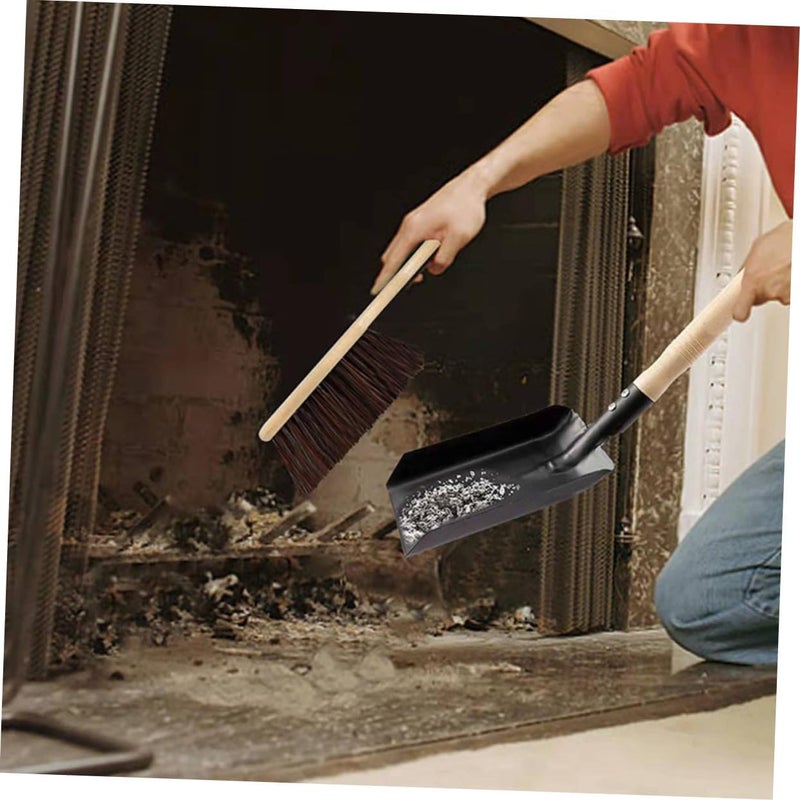 Fireplace Accessories Kit Stove Cleaning Broom Shovel Gloves Wood and Easy Handling - Image 4