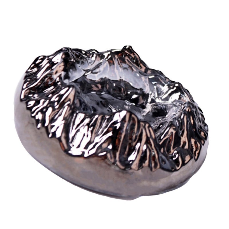 Grey Glass Ashtray Japanese Style Desktop Ornament for Home Office Table Decorative Cigarette Butt Container - Image 2