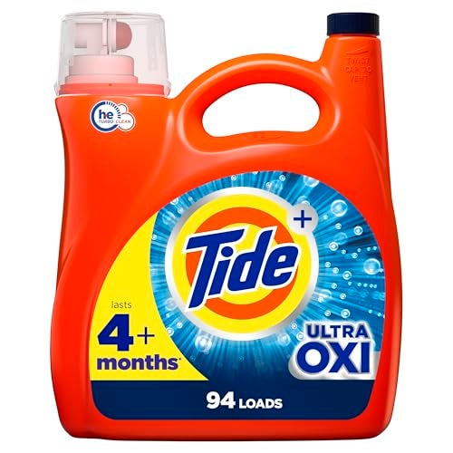 Tide Ultra Oxi Liquid Laundry Detergent HE Compatible 94 Loads 132 fl oz Packaging May Vary