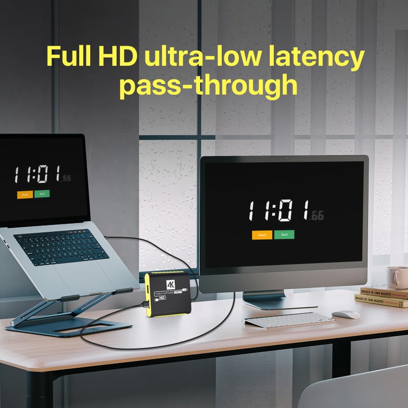 SUDTREEV HDMI Video Capture Card for Nintendo Switch 2, 1080P 60FPS, 4K@30Hz Input and Passthrough, HDMI to USB3.0, Compatible with OBS/PS4/PS5/Mac/Windows - Image 4