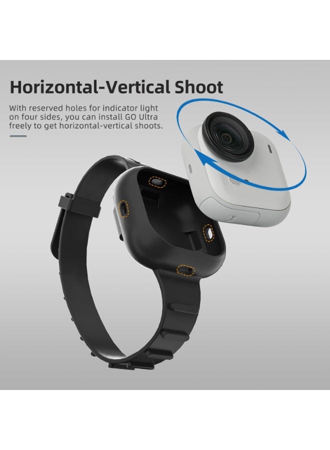 Silicone Wrist Strap Case for Insta360 GO Ultra Action Camera, Portable Adjustable Multi-Functional Wrist Strap Camera Accessory Shock Dust and Scratch Resistant - Image 4