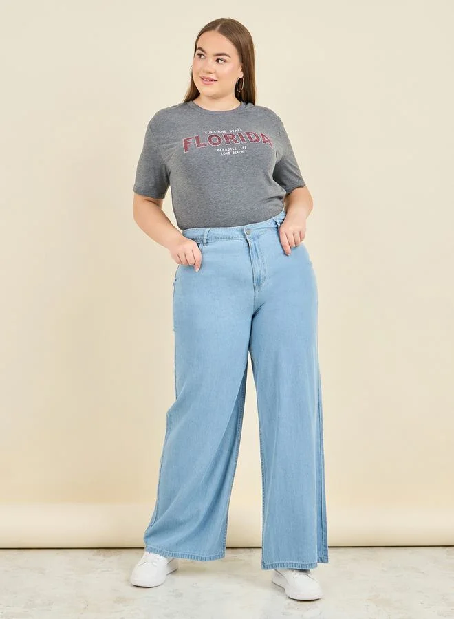 ستايلي Florida Embellished Regular Fit T-shirt