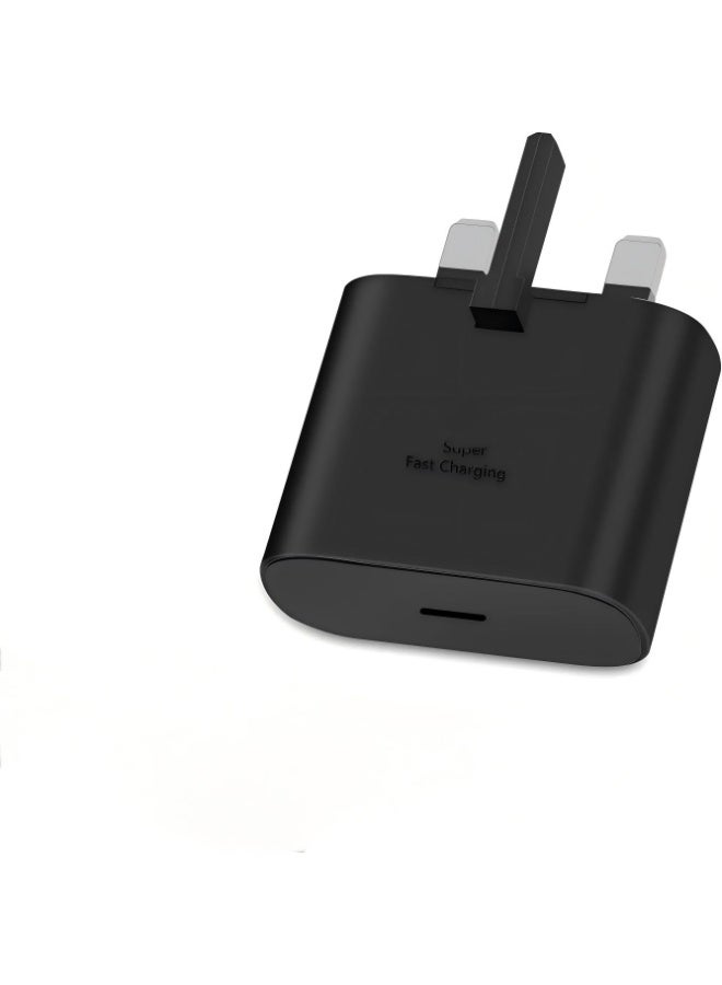 25W سوبر سريع الشحن محول السفر ، شاحن الجدار USB-C (لا كابل متضمن) ، أسود - Image 1