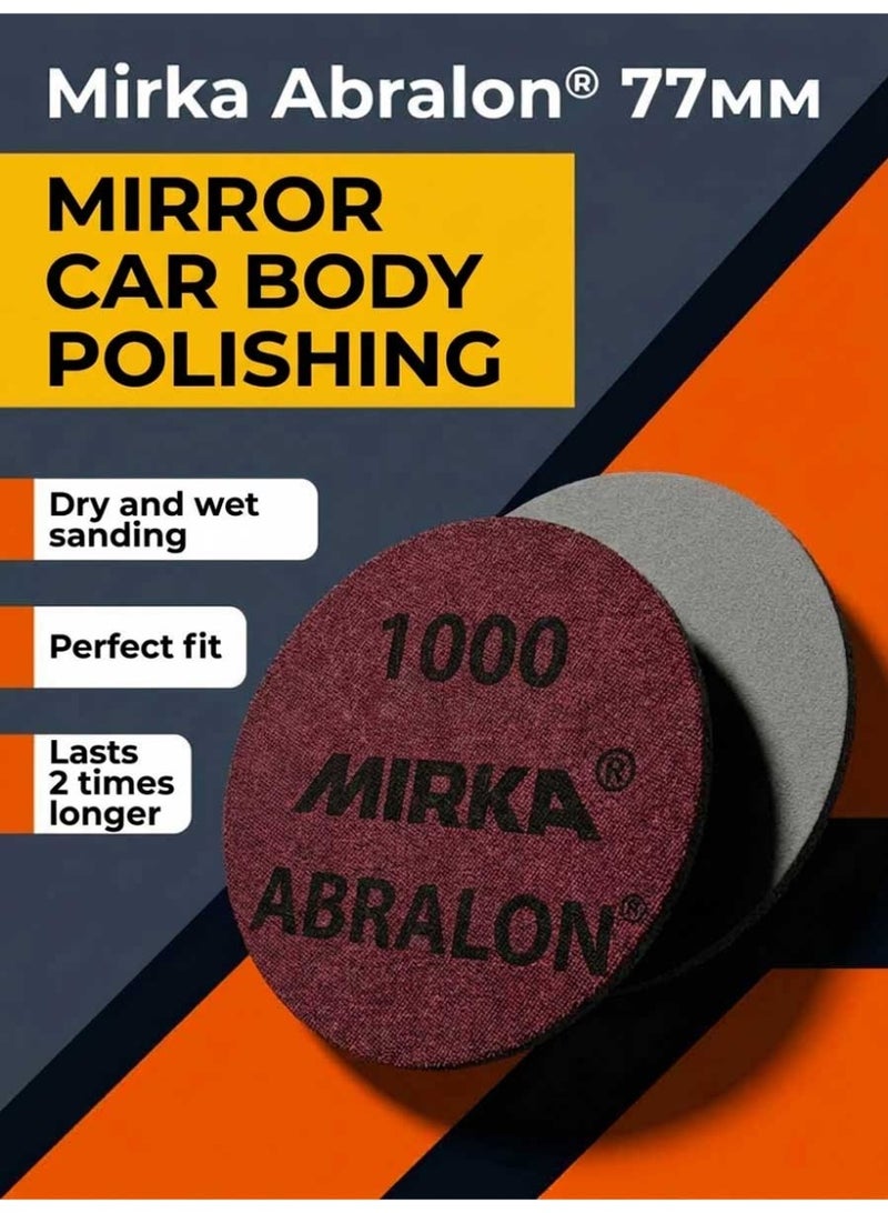 Mirka 3 Inch 77mm Foam Sanding Discs Sponge Headlight Auto Polish 3 Pcs - Image 2