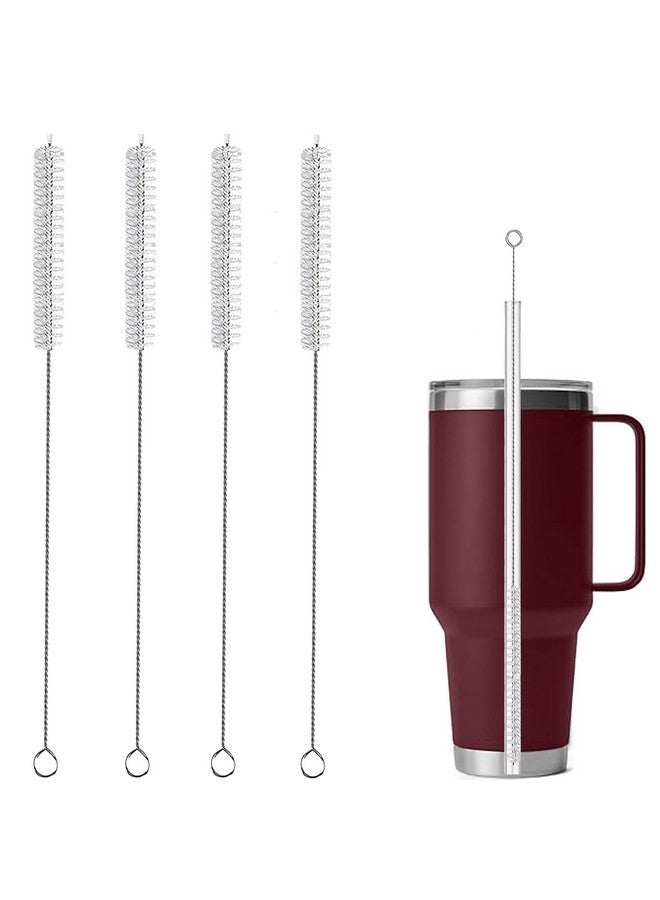 CIDYAUST ClDYAUST Straw Cleaner Brush for Stanley Cup, Straw Cleaning Brush by 304 Stainless Steel and Nylon Bristles, Straw Brush for Baby Bottles, Glass/Silicone Straws or Hummingbird Feeders. - Image 1