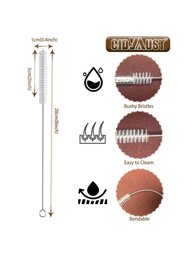 CIDYAUST ClDYAUST Straw Cleaner Brush for Stanley Cup, Straw Cleaning Brush by 304 Stainless Steel and Nylon Bristles, Straw Brush for Baby Bottles, Glass/Silicone Straws or Hummingbird Feeders. - Image 2