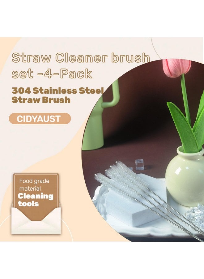 CIDYAUST ClDYAUST Straw Cleaner Brush for Stanley Cup, Straw Cleaning Brush by 304 Stainless Steel and Nylon Bristles, Straw Brush for Baby Bottles, Glass/Silicone Straws or Hummingbird Feeders. - Image 4