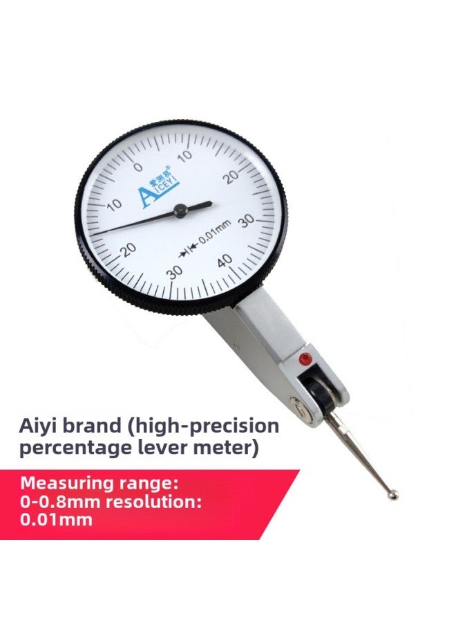 Lever Table Dial Indicator 0-0.8 Set Inner Diameter Measuring Table School Small Dial High-precision Magnetic Universal Meter Seat-Color:Love Measurement Lever Dial Indicator 0.01 - Image 1
