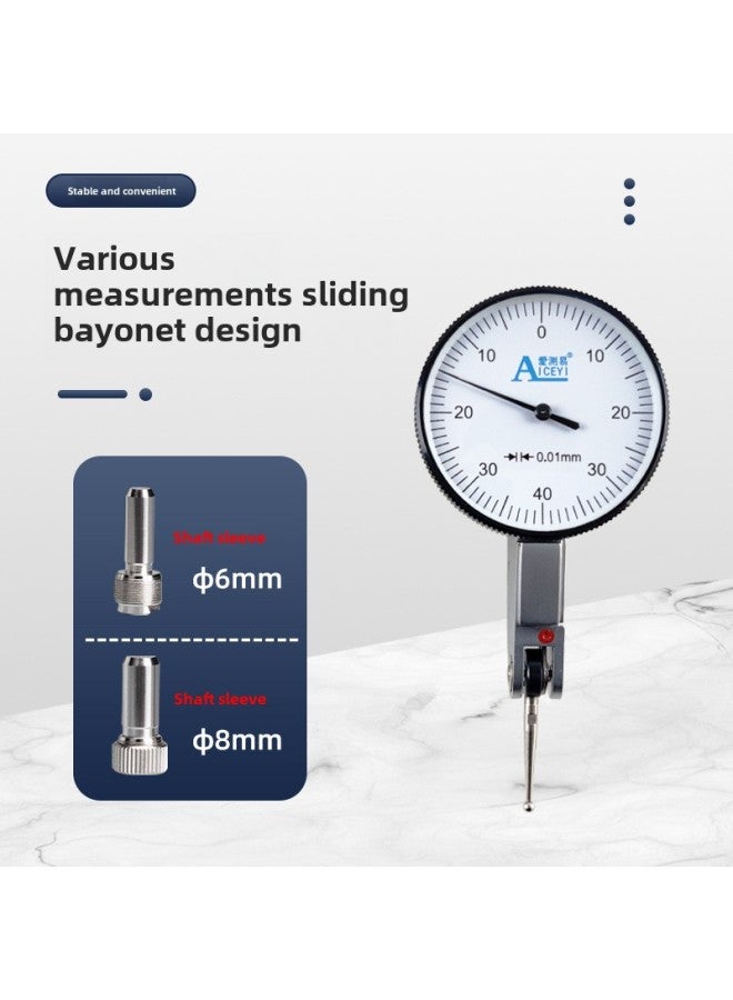 Lever Table Dial Indicator 0-0.8 Set Inner Diameter Measuring Table School Small Dial High-precision Magnetic Universal Meter Seat-Color:Love Measurement Lever Dial Indicator 0.01 - Image 5