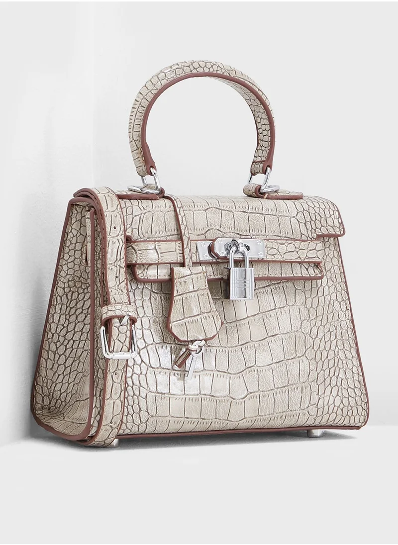 ELLA Mini Mock Croc Satchel