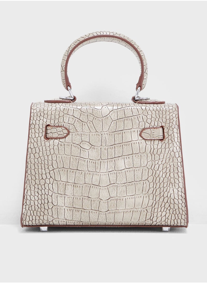 ELLA - Mini Mock Croc Satchel - Image 1