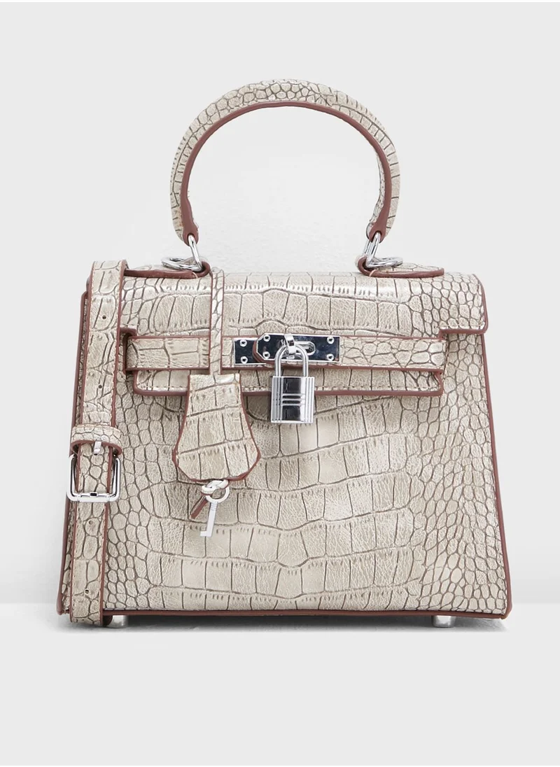 ELLA Mini Mock Croc Satchel