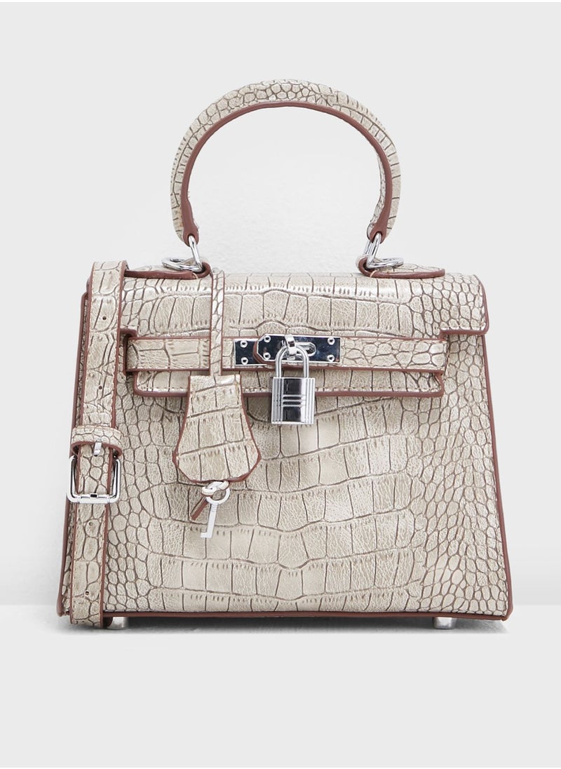 ELLA - Mini Mock Croc Satchel - Image 1