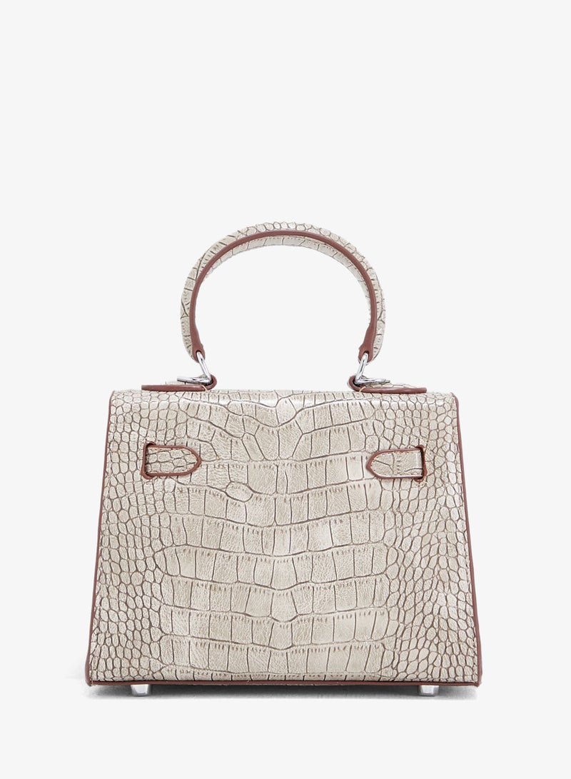 ELLA Mini Mock Croc Satchel - Image 3