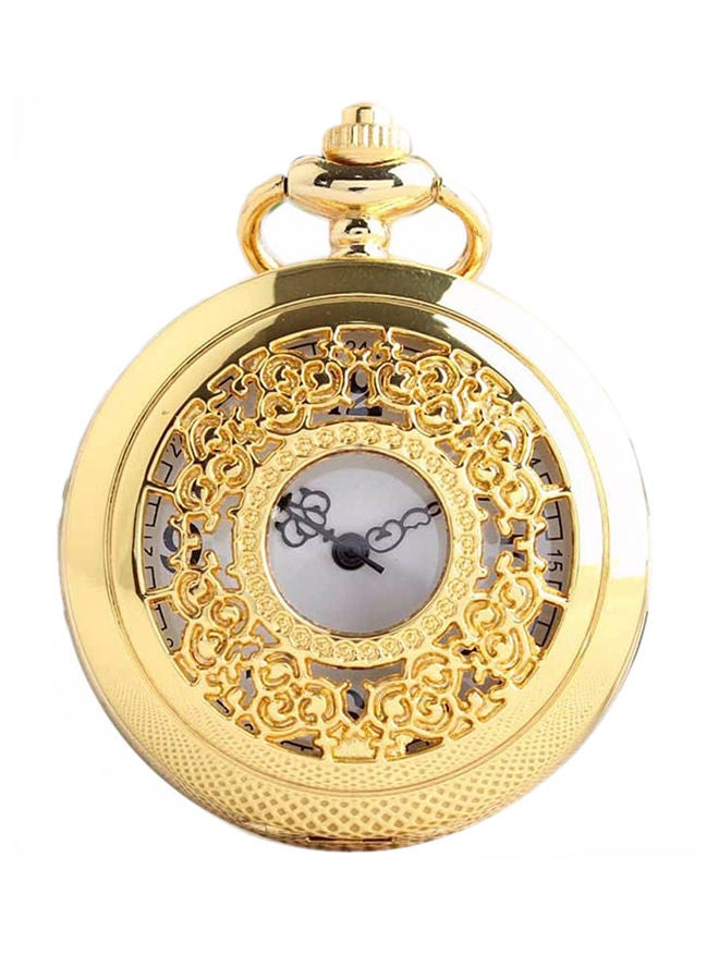 ساعة كوارتز بتصميم كلاسيكي مستدير بنمط زهور مفرغة طراز 7341 men