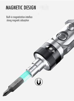 KASTWAVE 10-in-1 Pink Ratcheting Screwdriver, Multi-bit Screwdriver Set Tool All in One, with Flexible Rotatable Batch Head, Support Bracket, and 10 Multi-Bit Flat(Slotted), Philips, U-shaped, Tri-point bit  - Image 4
