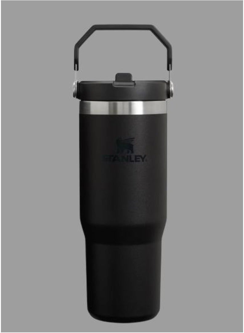 Stanley IceFlow 30 oz Stainless Steel Tumbler with Leak-Resistant Flip Straw - Vacuum Insulated Water Bottle for Home, Office, or Car, Keeps Drinks Cold for 12 Hours, Black Color - Image 1